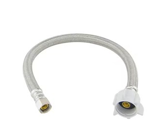 BrassCraft 3/8 in. Compression x 7/8 in. Ballcock Nut x 16 in. Braided Polymer Toilet Supply Line